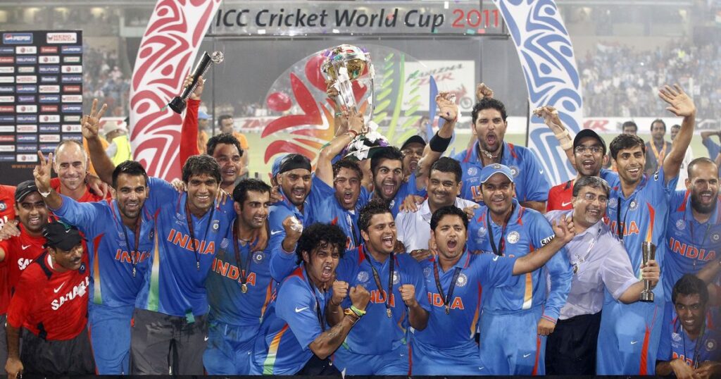 Team India World Cup win 2011.