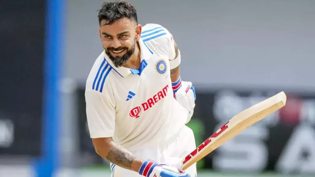 Virat Kohli smiling.