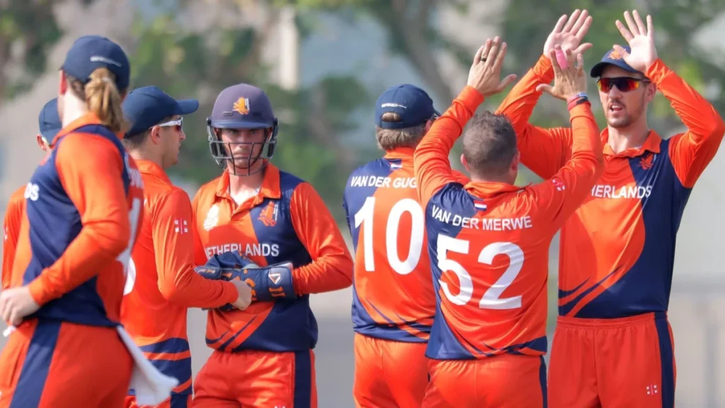 Team Netherland celebrating.
